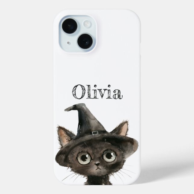 Cute Cat Personalised Halloween Phone Case (Back)