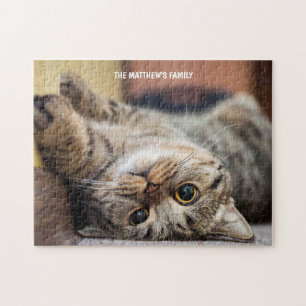 Cute cat personalised jigsaw  jigsaw puzzle
