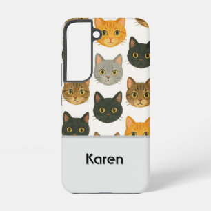 Cute cat personalised  samsung galaxy case