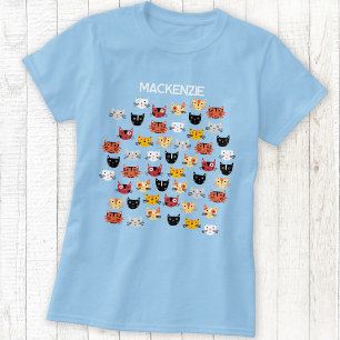 Cute Cat Personalised T-Shirt