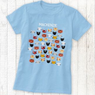 Cute Cat Personalised T-Shirt