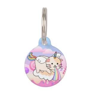 Cute Cat Pet ID Tag
