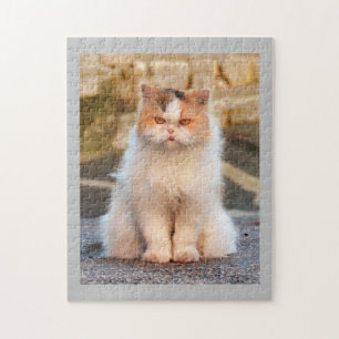 Cute Cat Photo Personalised Jigsaw Puzzle