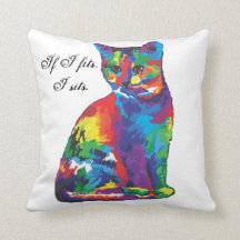 Cute cat pillow
