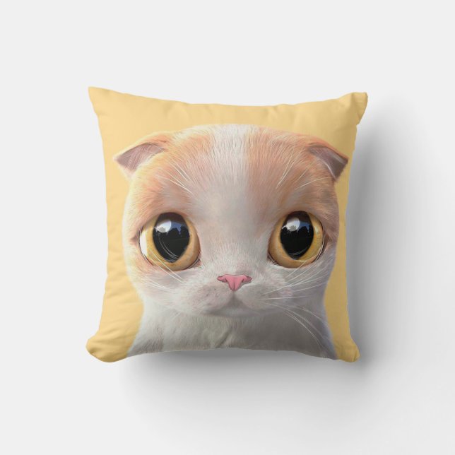 cute cat pillow (Front)