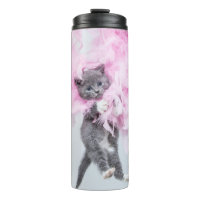 Cute Cat pink plume
