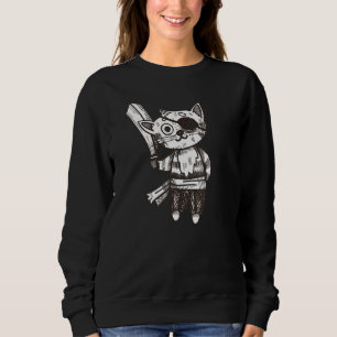 Cute Cat Pirate Cats Pet Owner Graphic Sweatshirt