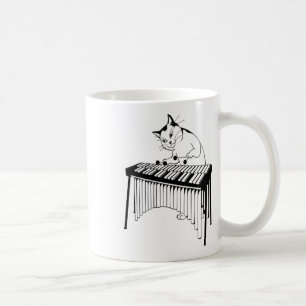Cute Cat Playing Percussion Musical Xylophone Coffee Mug