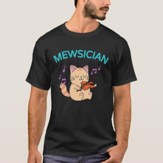 Cute Cat Playing Violin T-Shirt