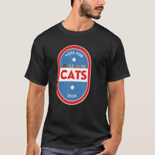 Cute Cat Political Election Animals Parody 2024 T-Shirt