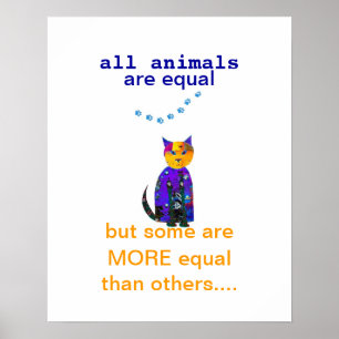 cute cat poster quotation with original art