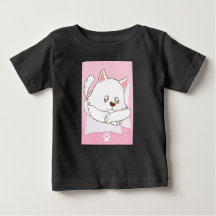 Cute Cat Print Baby T-Shirt