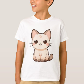 Cute Cat Print T-Shirt for Cat Lovers