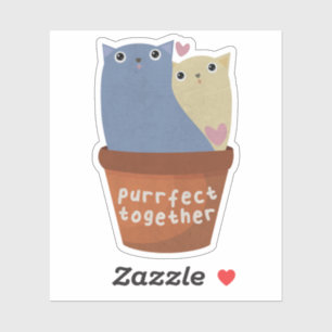Cute Cat Pun: Purrfect Together