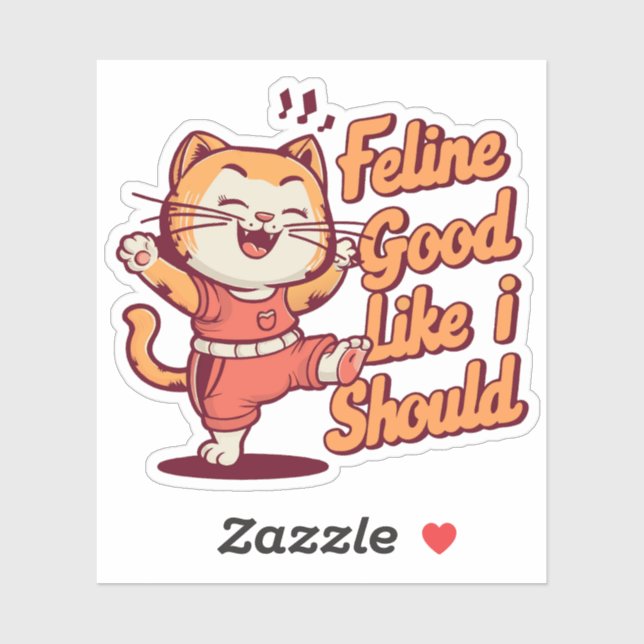 Cute Cat Puns Feline Good Like I Should (Sheet)
