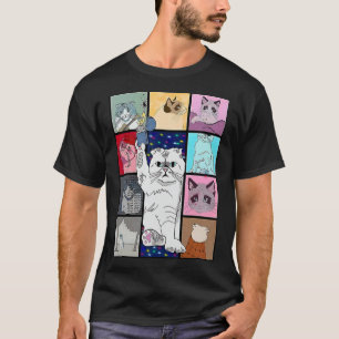 Cute Cat Purring In My Lap Cause It Loves Me Cat L T-Shirt