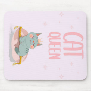 Cute Cat Queen Gift Idea, Kitten Cat Funny Gift Mouse Mat