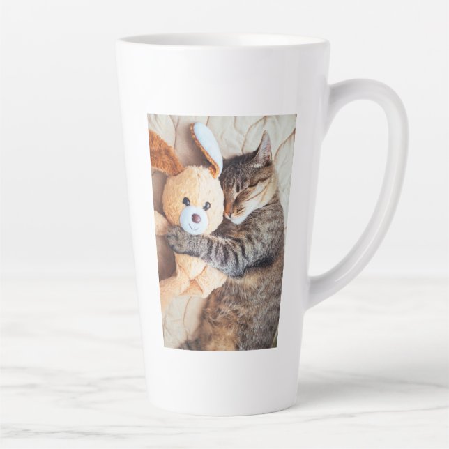 Cute Cat Quote All You Need Is Love and a Photo  Latte Mug (Right)