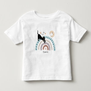 Cute Cat Rainbow Unicorn Custom Name      Toddler T-Shirt
