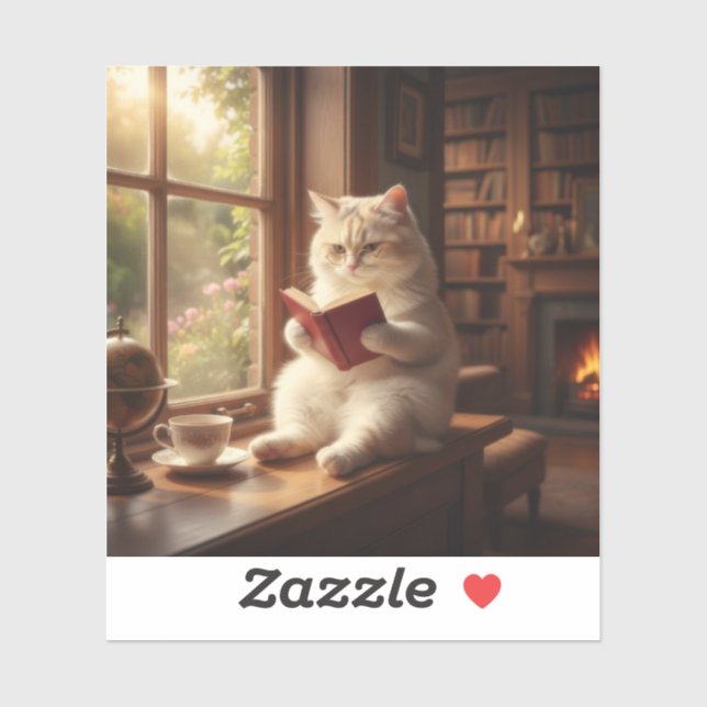Cute Cat Reading (Sheet)