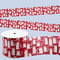 Cute Cat Red and White Festive