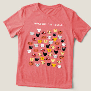 Cute Cat Rescue Personalised Tri-Blend Shirt