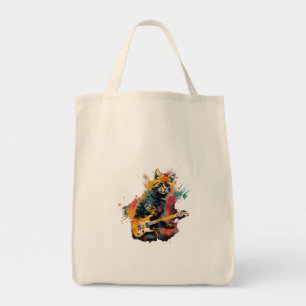 cute cat rocks tar design  tote bag