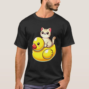 Cute Cat Rubber Duck T-Shirt