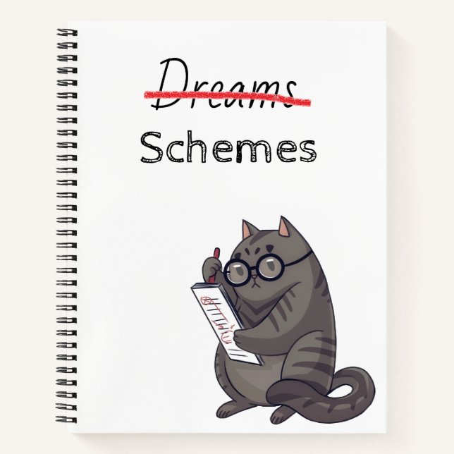 Cute Cat Schemes Notebook (Front)