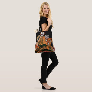 Cute Cat Scouts Accordion Band Tote Bag