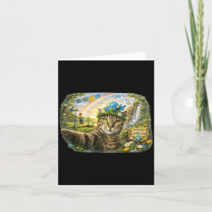 Cute Cat Selfie Earth Day Nature Celebration Funny Card