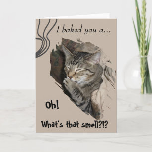Cute Cat Silly birthday card