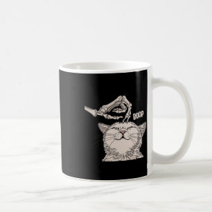 Cute Cat Skeleton Hand Boop Halloween Pet Women Gi Coffee Mug