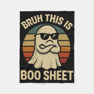 Cute Cat Skeleton Hand Boop Halloween Pet Women Gi Fleece Blanket