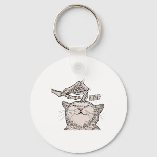 Cute Cat Skeleton Hand Boop Halloween Pet Women Gi Key Ring