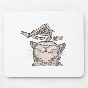 Cute Cat Skeleton Hand Boop Halloween Pet Women Gi Mouse Mat