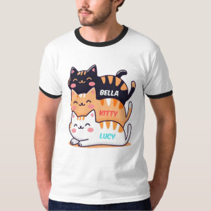 Cute Cat Sleeping on Each Other T-Shirt