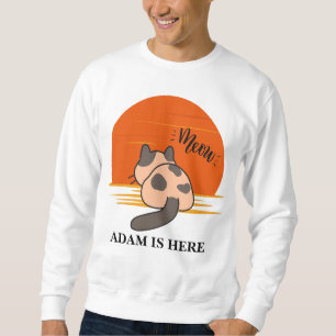 CUTE CAT SPORT CUSTOMIZE PERSONALIZED NAME SWEATSHIRT