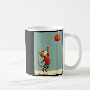 Cute Cat Sports Funny Basketball Artwork Coffee Mug