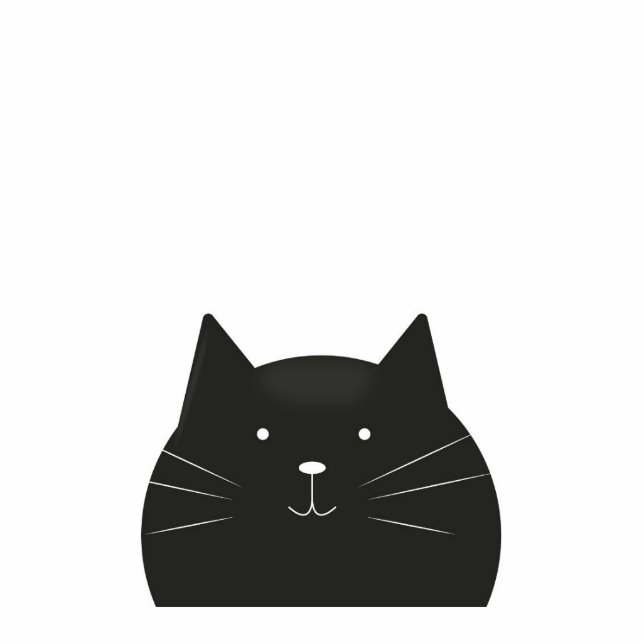 Cute Cat Standing Photo Sculpture (Front)