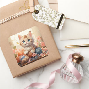 Cute cat sticker