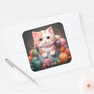 Cute cat sticker