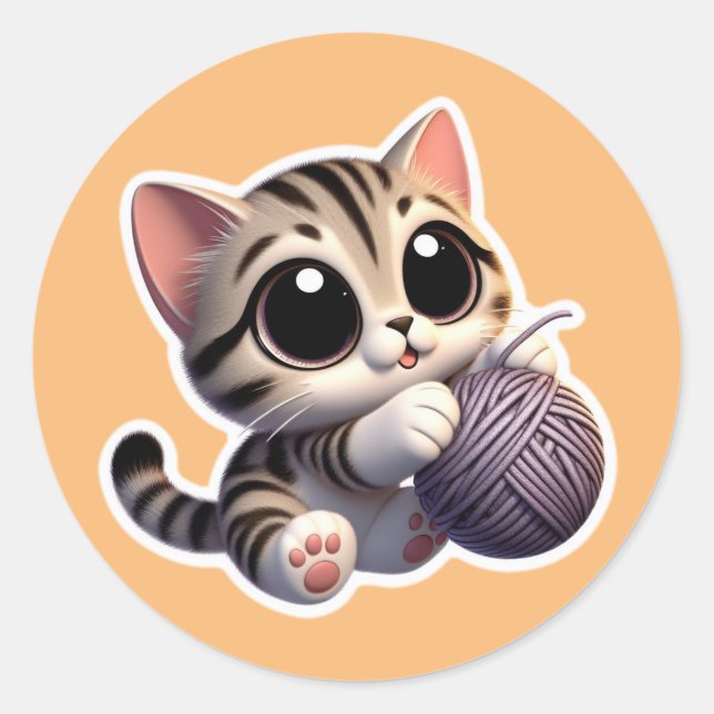 cute cat sticker (Front)