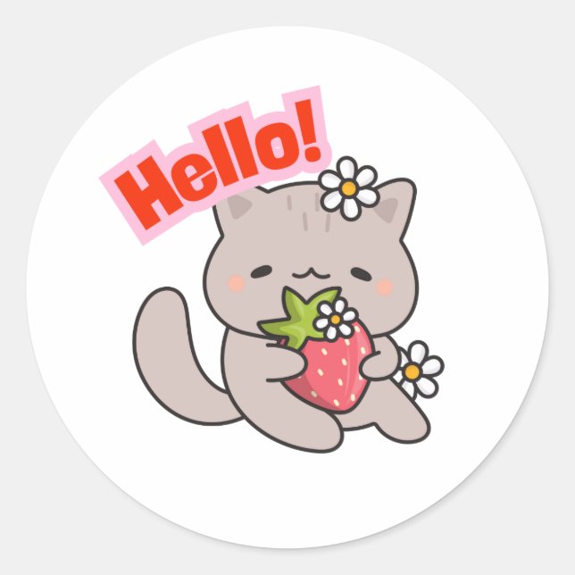 Cute cat sticker (Front)