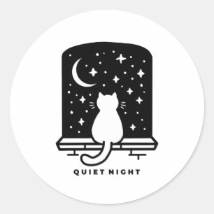 Cute Cat Sticker Kawaii Minimal Design