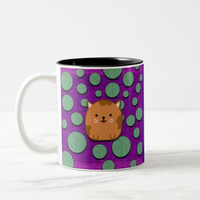 Cute Cat Sticking Out Tongue Mug (Left)