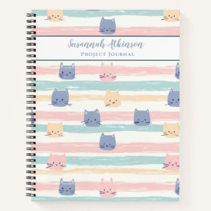 Cute Cat Stripe Notebook