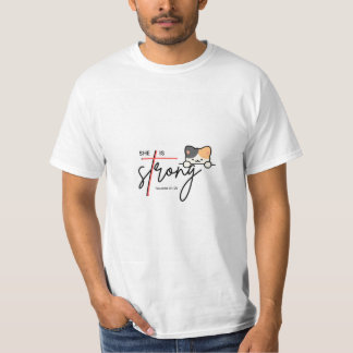 Cute cat & strong art design t-shirt