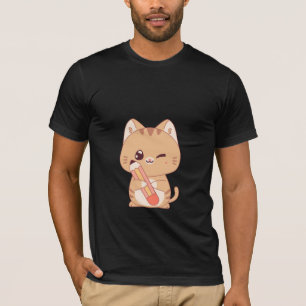cute cat student   cat lovers design  T-Shirt