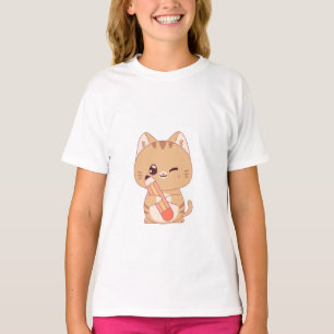 CUTE CAT STUDENT CATS LOVERS DESIGN  T-Shirt